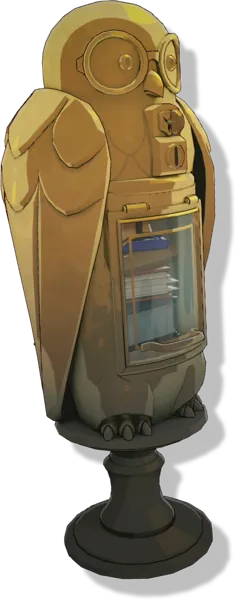 A Tough Crate, a buff statue, a Healing Snack and a Steam Vent