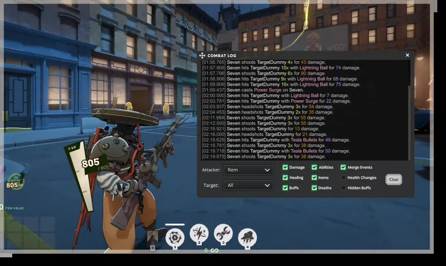 Customizable subtitles and the sandbox combat log
