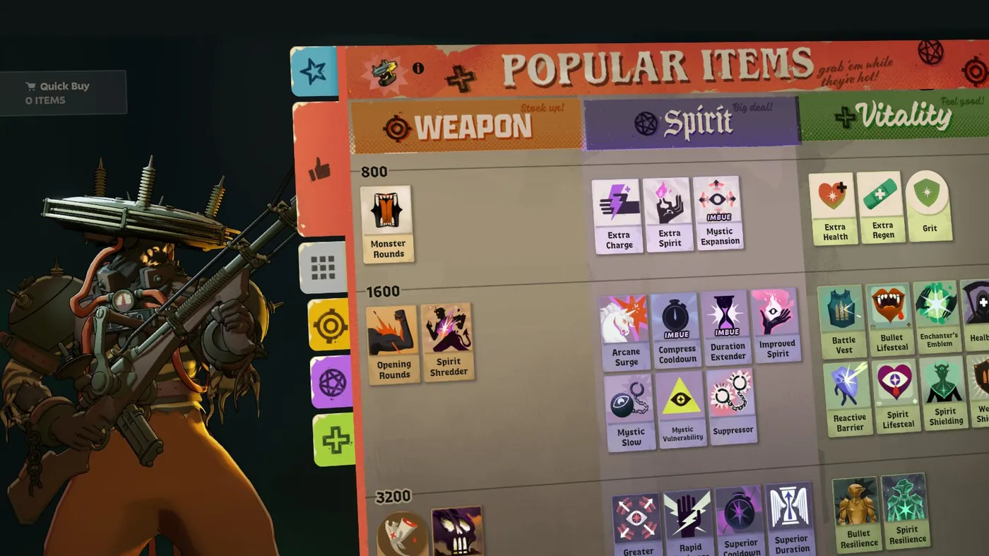 The shop now highlights the items most bought on your hero