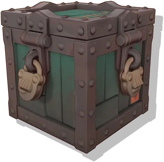 A Tough Crate, a buff statue, a Healing Snack and a Steam Vent